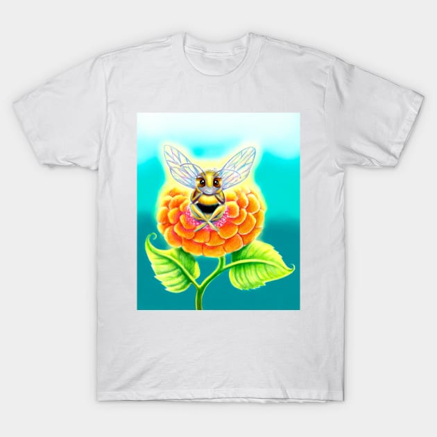 Sitting Bee T-Shirt by Kimikim